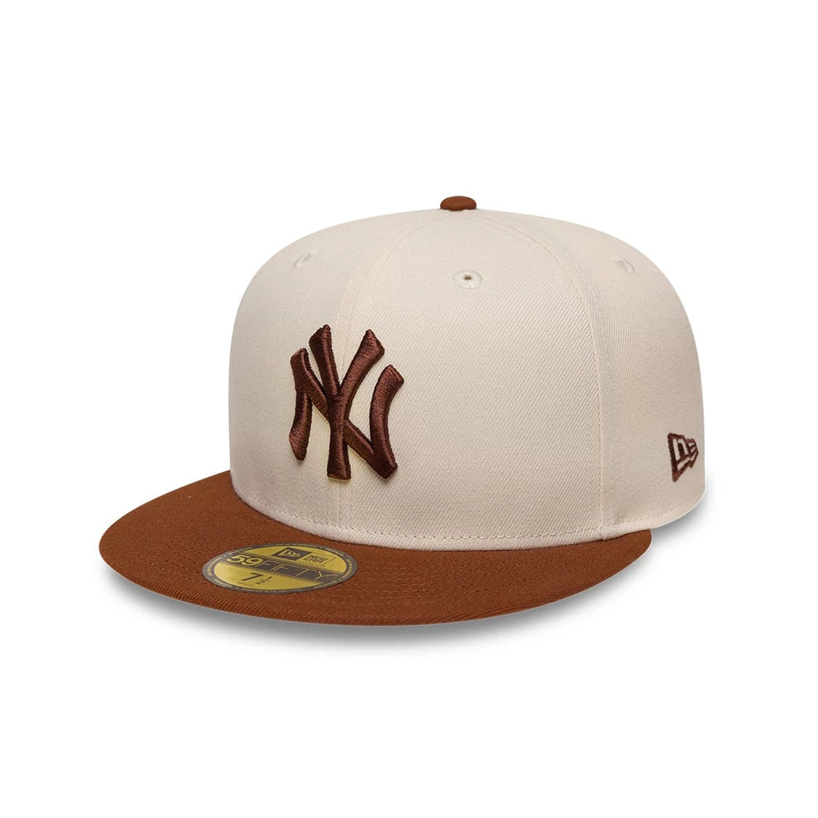 NEW ERA NY Yankees MLB League Essential Cream & Brown 59FIFTY Fitted Cap 60951074