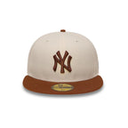 NEW ERA NY Yankees MLB League Essential Cream & Brown 59FIFTY Fitted Cap 60951074