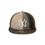 NEW ERA NY Yankees MLB Patchwork Dark Brown Retro Crown 9FIFTY Adjustable Cap 60915803