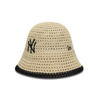 NEW ERA NY Yankees Womens MLB Knitted Light Beige Explorer Bucket Hat 60856308