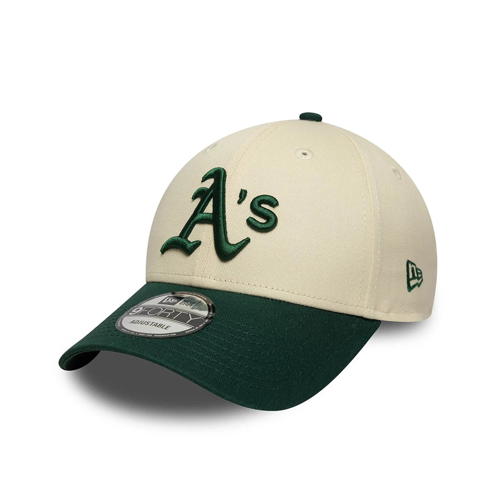 NEW ERA Oakland Athletics Colour Block Cream 9FORTY Adjustable Cap 60595214