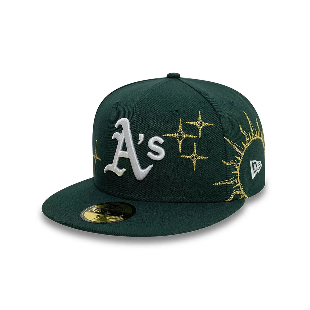 NEW ERA Oakland Athletics Dark Green MLB Zodiac 59FIFTY Fitted Cap 60580490