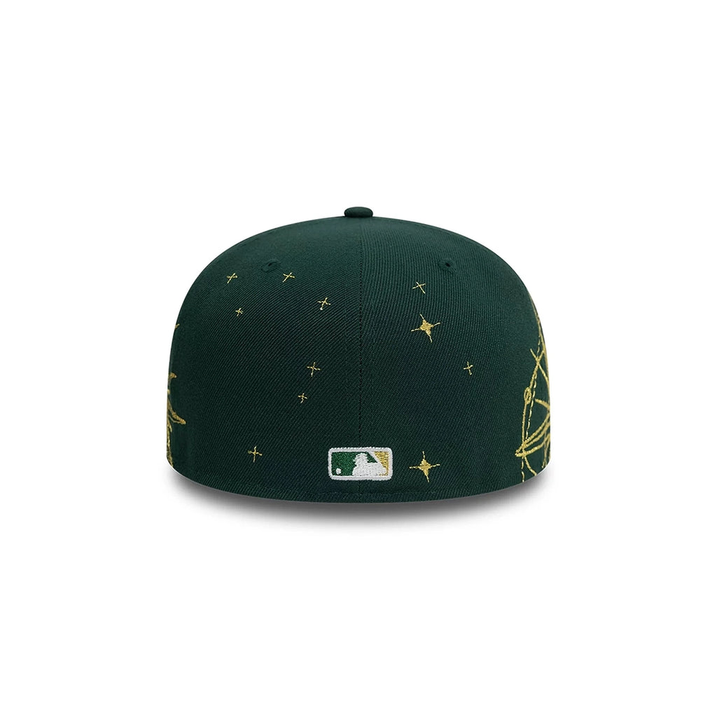 NEW ERA Oakland Athletics Dark Green MLB Zodiac 59FIFTY Fitted Cap 60580490