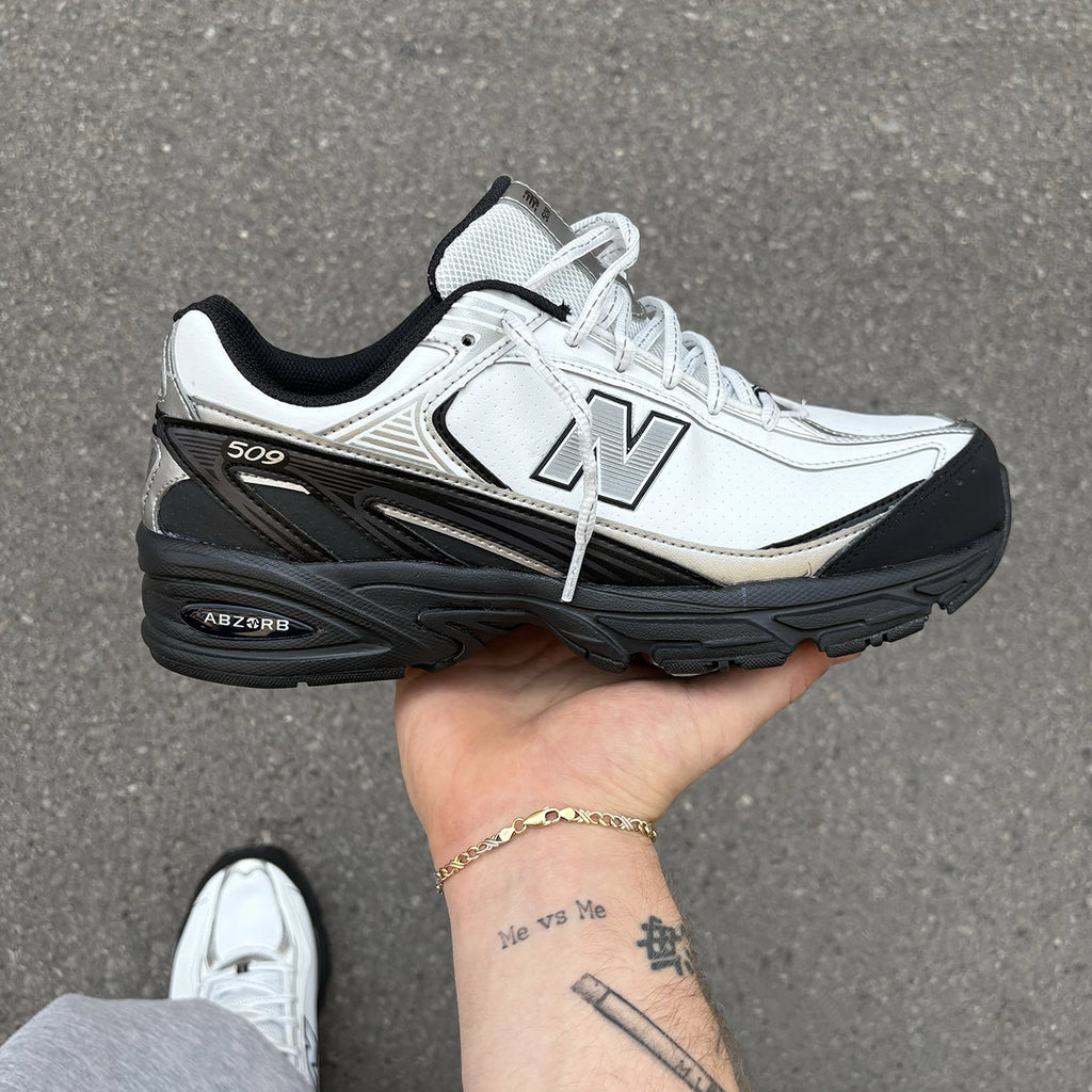New Balance 509 White Black Silver Metallic U509BW