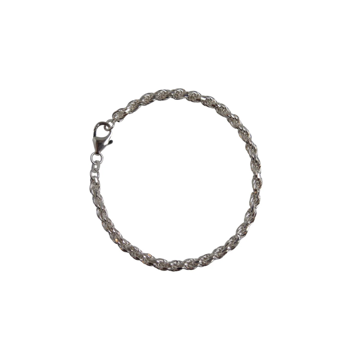 PERK JEWELER Rope Chain Bracelet 925 Silver