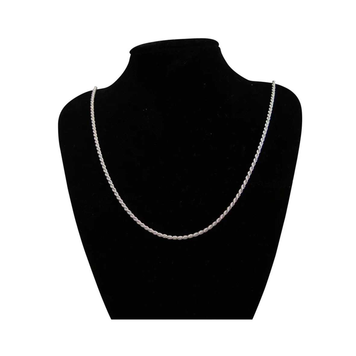 PERK JEWELER Rope Chain Necklace 925 Silver