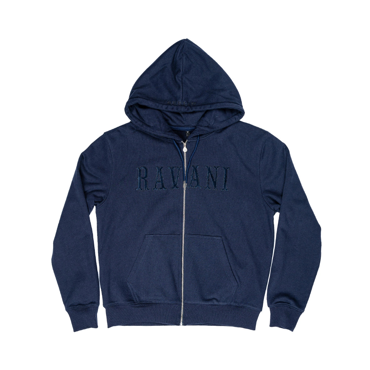 RAVANI Box Logo Zip Hoodie Navy Marine
