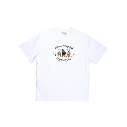 RAVANI Dawg Life Puppy Gang Tee White