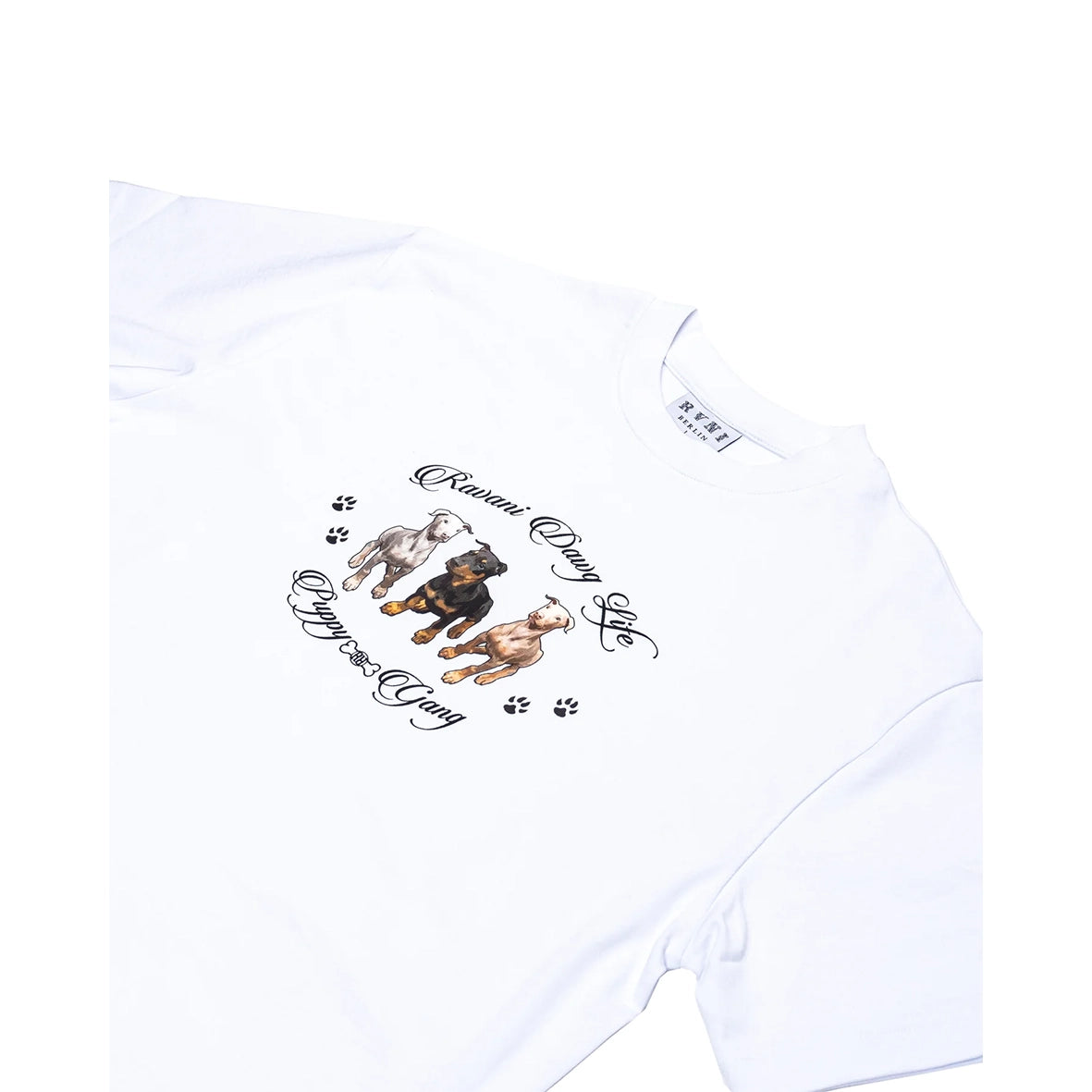 RAVANI Dawg Life Puppy Gang Tee White