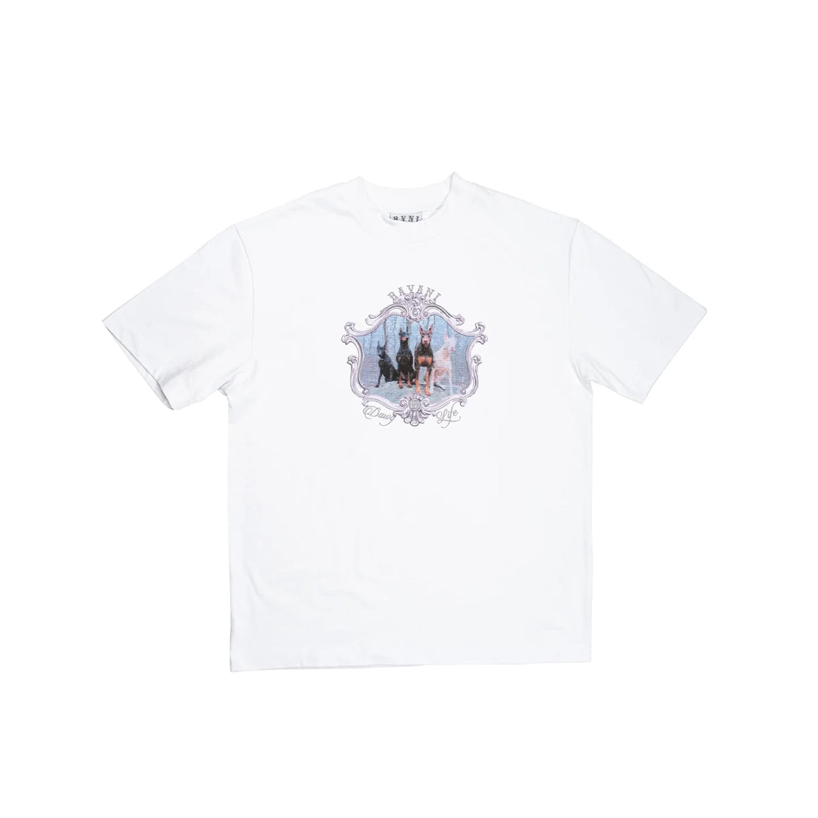 RAVANI Doberman Frame Tee White