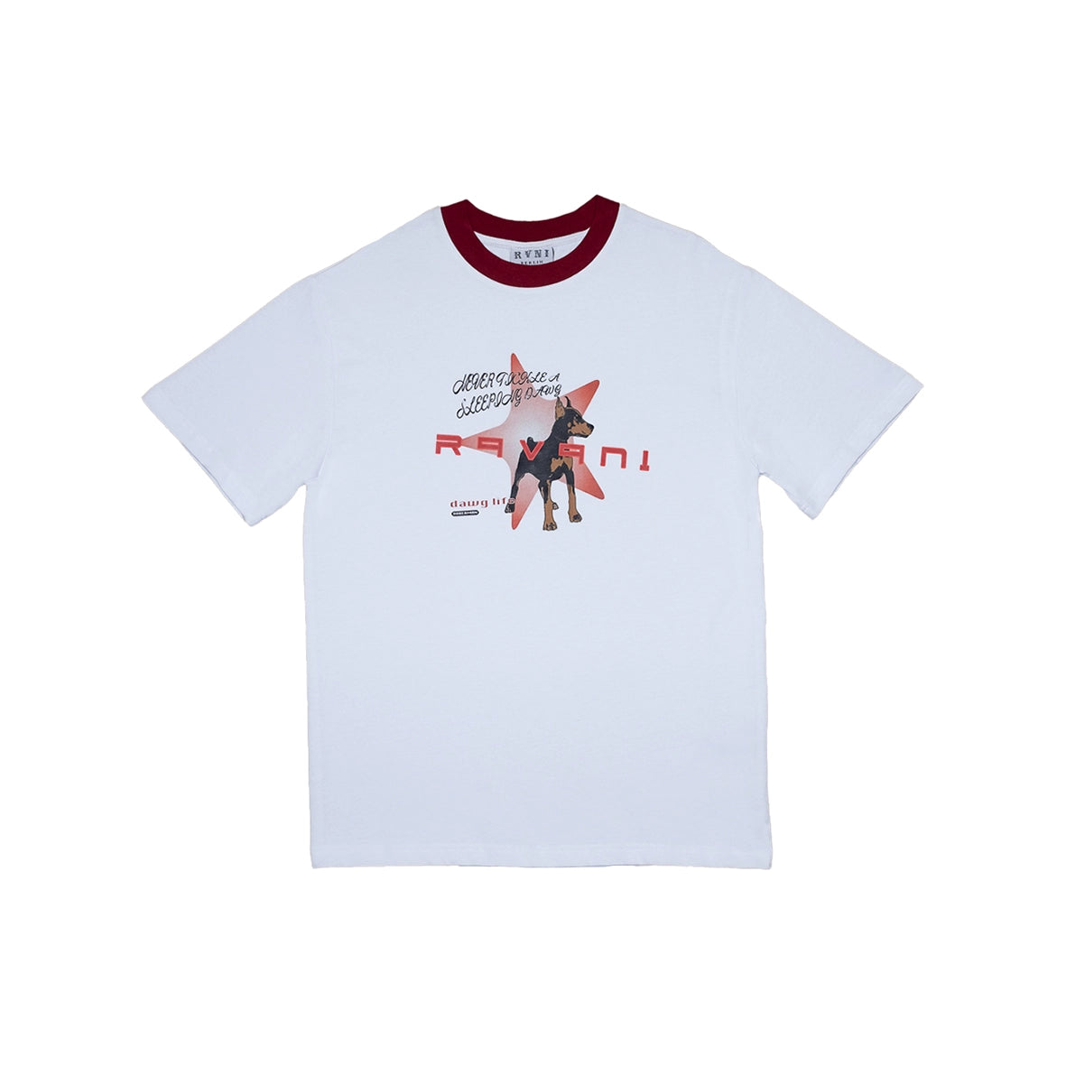 RAVANI Doberman Puppy Star Tee White