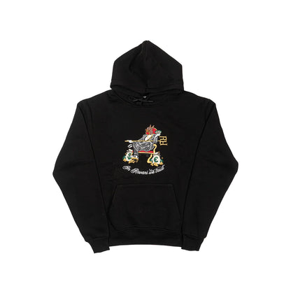 RAVANI Doberman Throne Hoodie Black