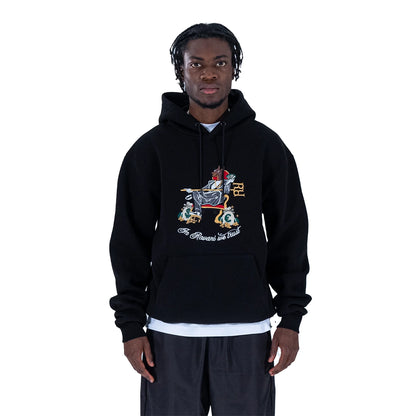 RAVANI Doberman Throne Hoodie Black