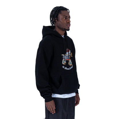 RAVANI Doberman Throne Hoodie Black