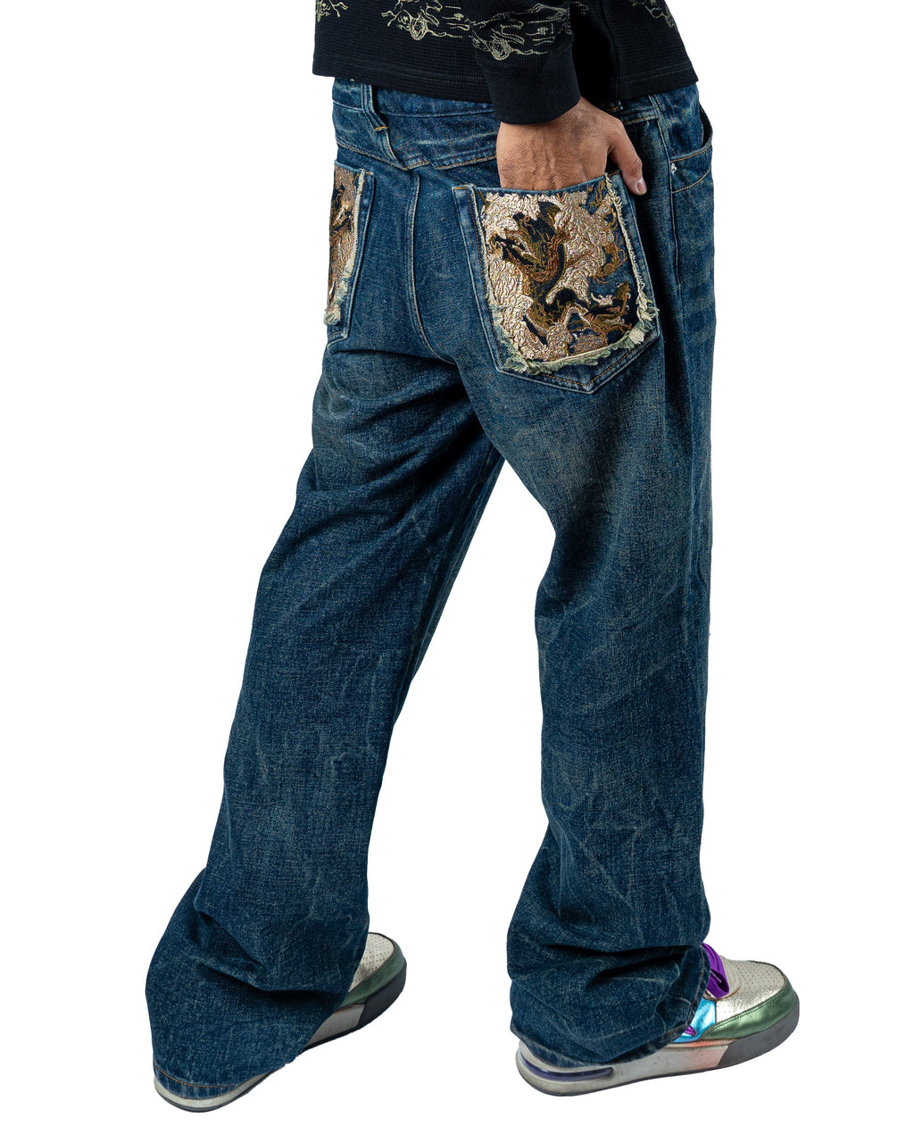 RAVANI Hidden Dragon Blue Denim