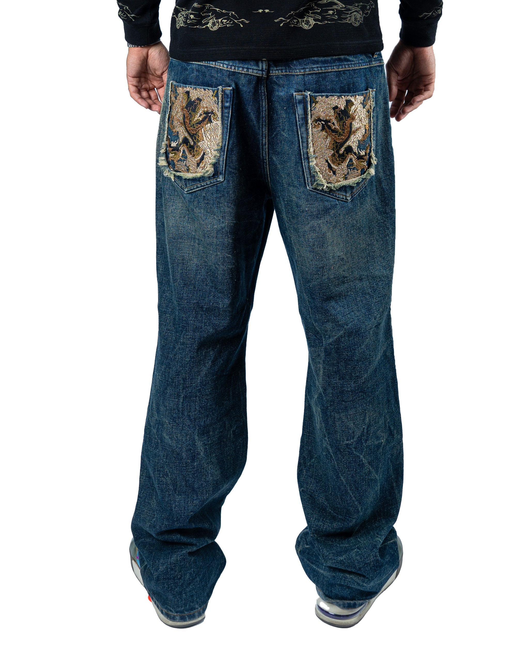 RAVANI Hidden Dragon Blue Denim