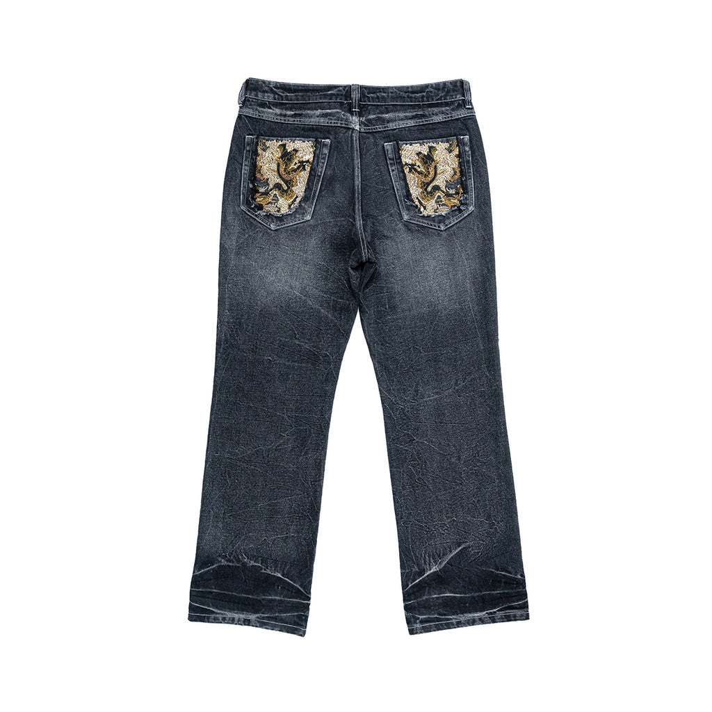 RAVANI Hidden Dragon Grey Denim