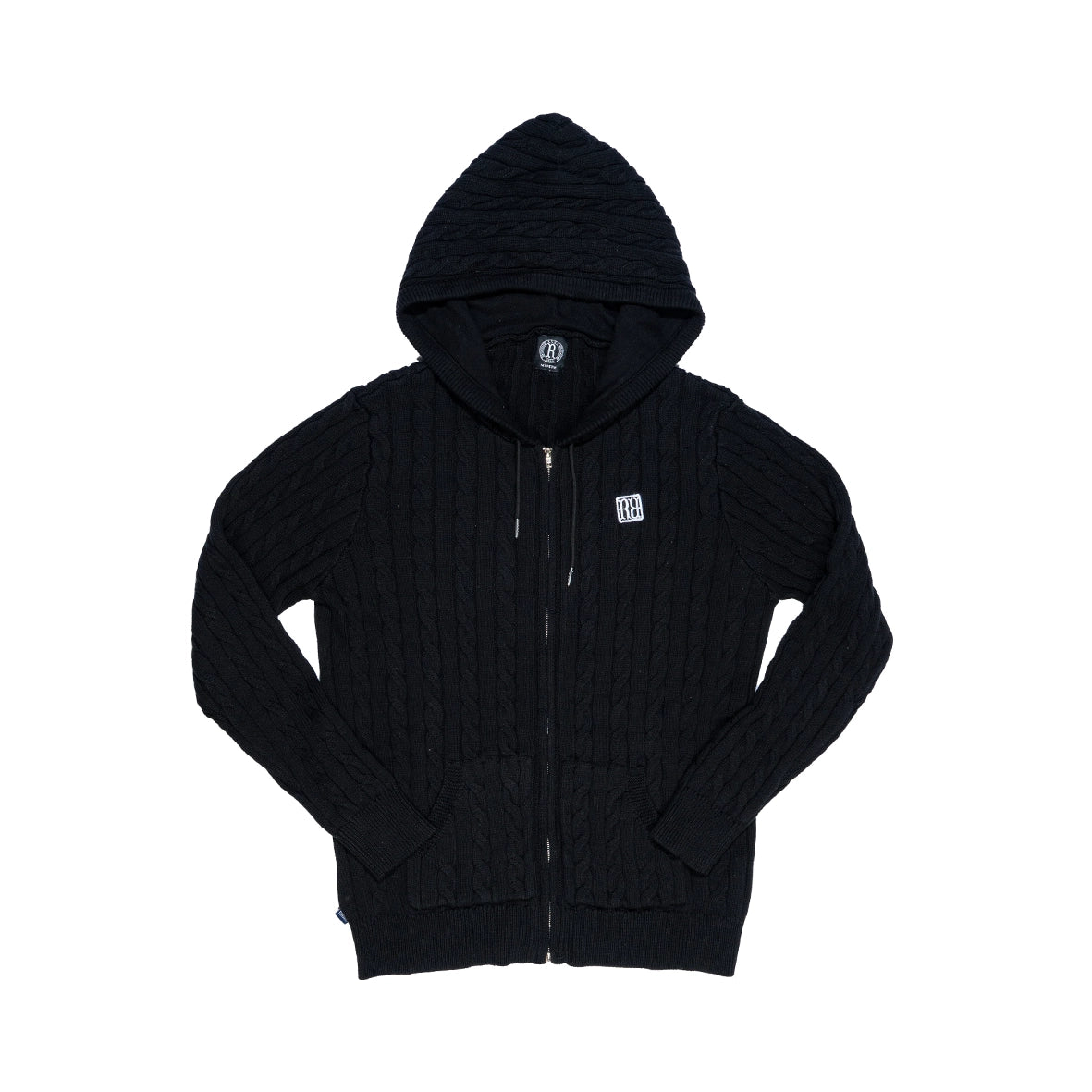 RAVANI Knit Hoodie Black