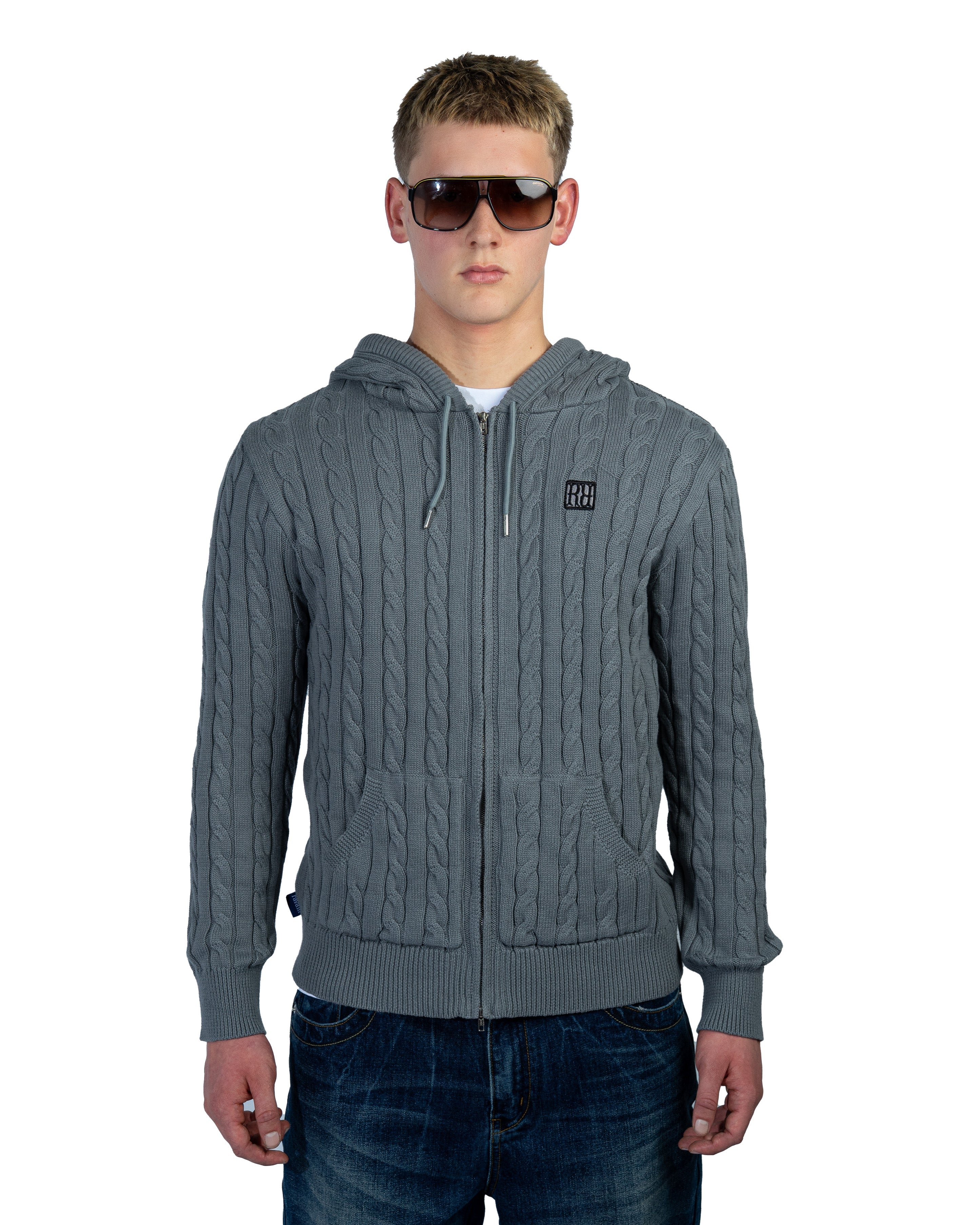 RAVANI Knit Hoodie Grey