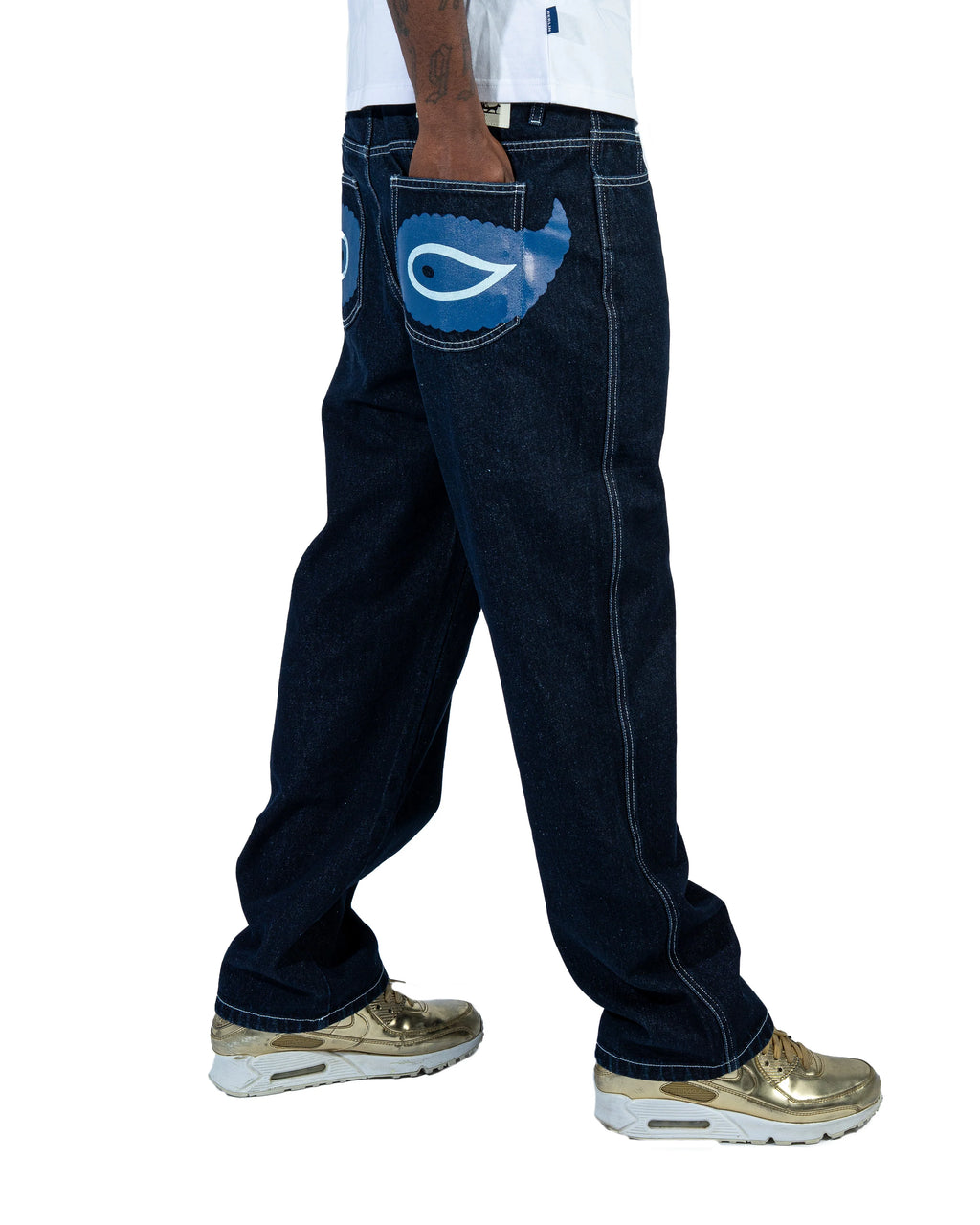 RAVANI Nazar Paisley Denim Navy