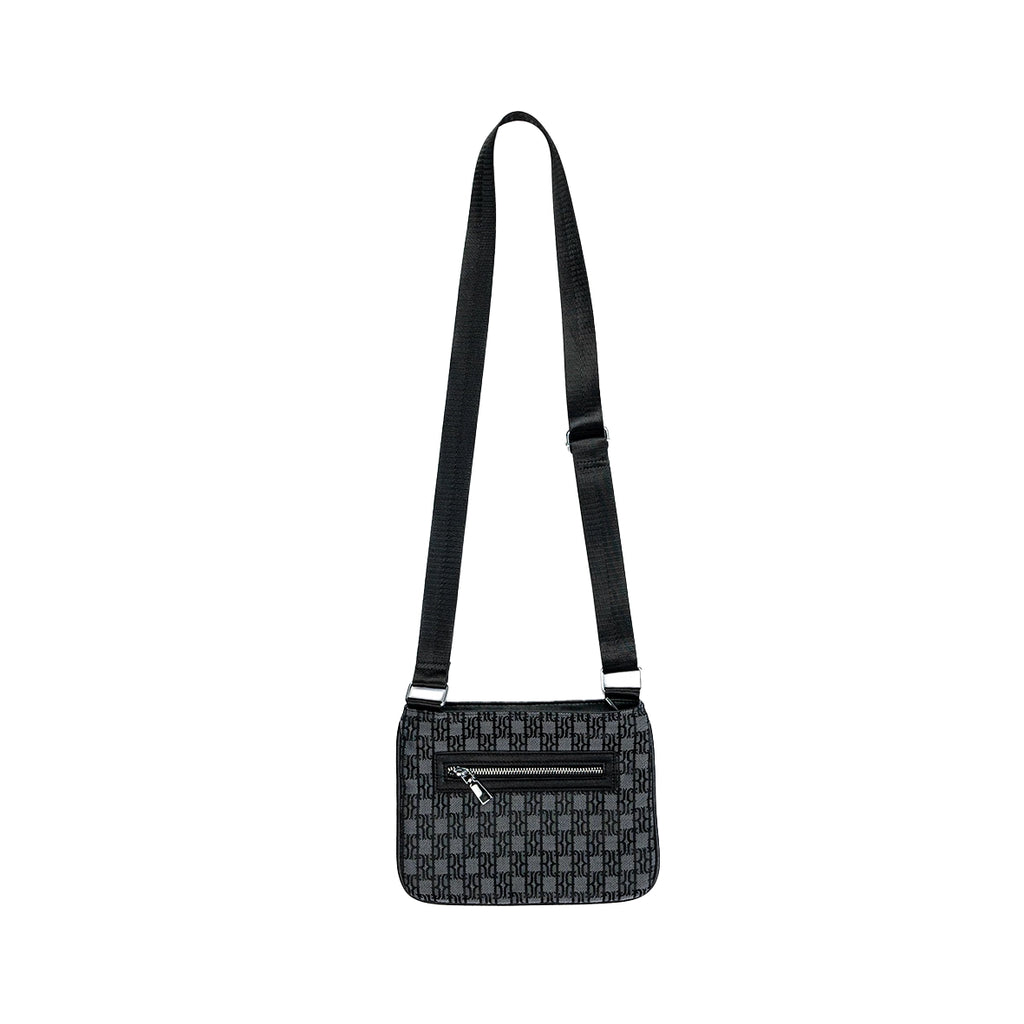 RAVANI RR Jacquard Monogram Shoulder Bag Grey