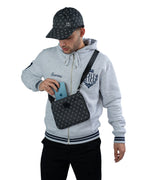 RAVANI RR Jacquard Monogram Shoulder Bag Grey