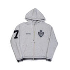 RAVANI RR Royal Polo Zip Hoodie Ash Grey