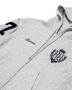 RAVANI RR Royal Polo Zip Hoodie Ash Grey