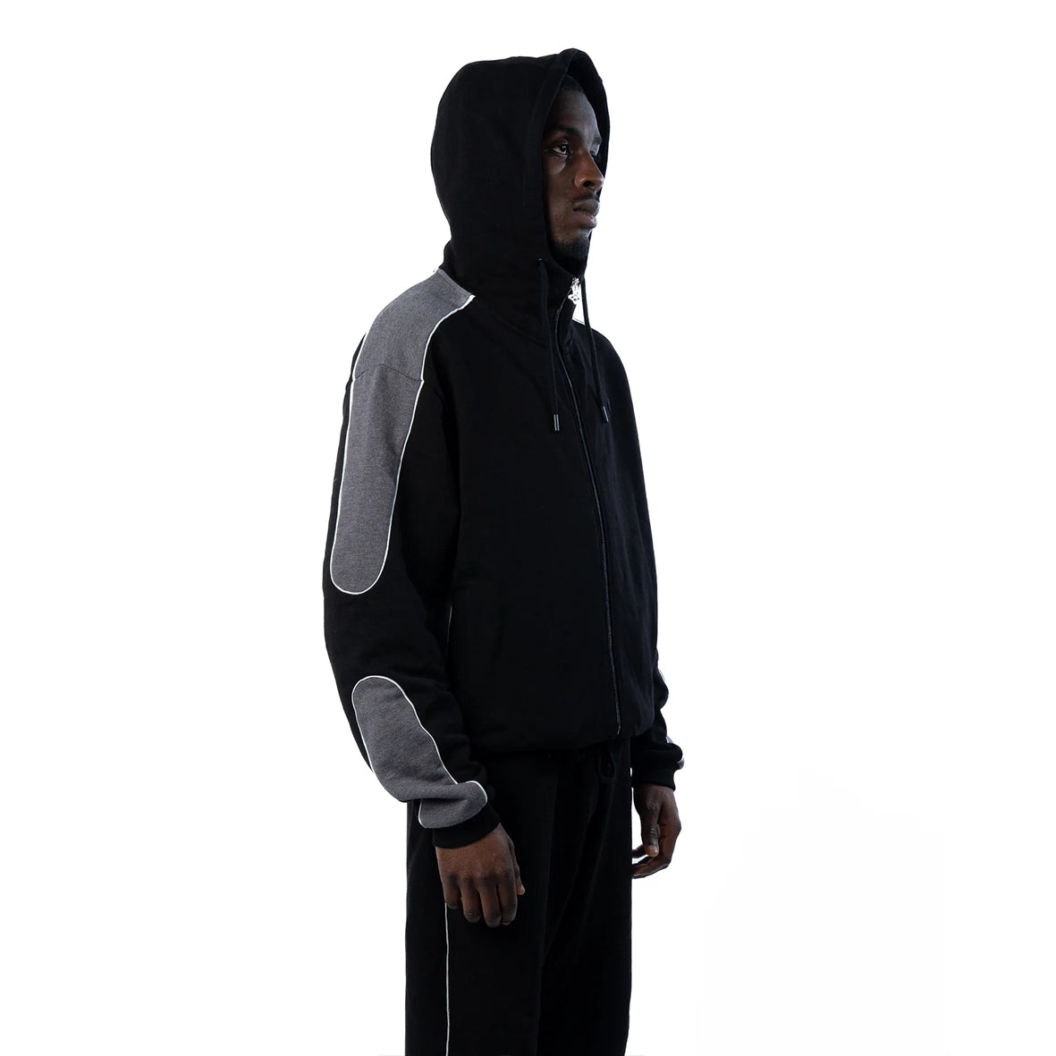 RAVANI Raze Panel Hoodie Black