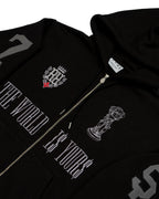 RAVANI The World is Yours Zip Hoodie Black