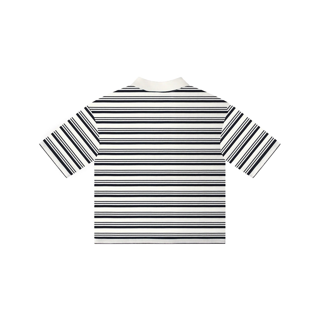 RYA Hamptons Polo Striped Black White
