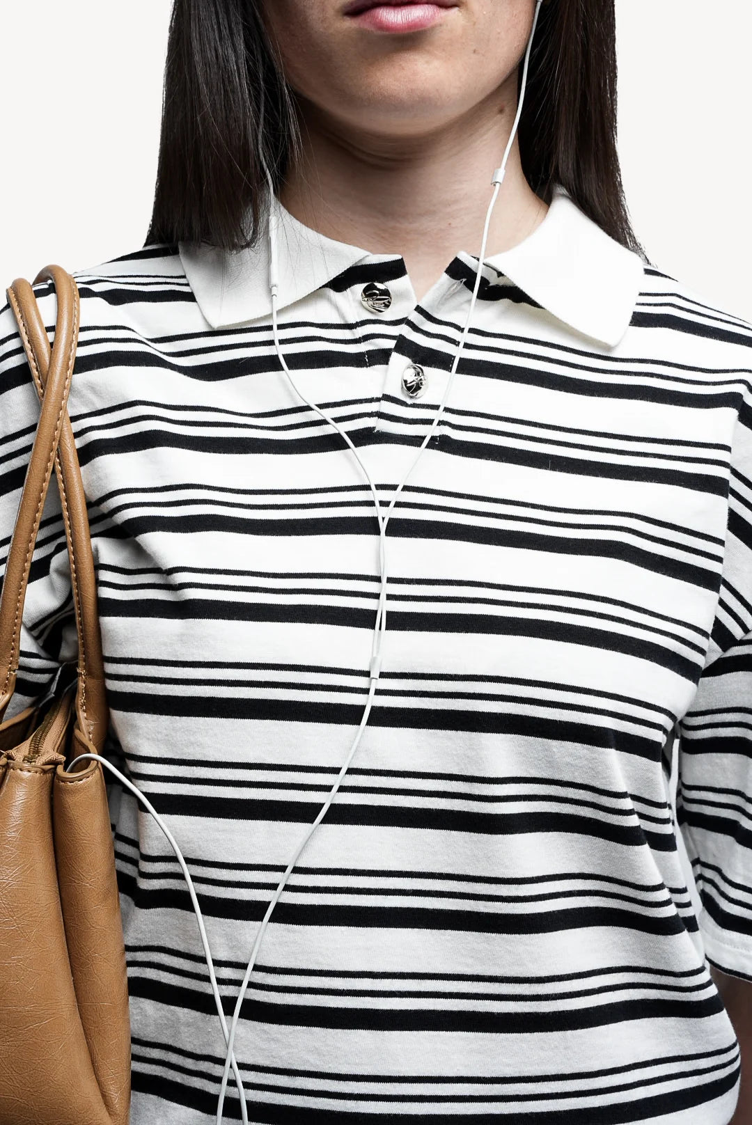 RYA Hamptons Polo Striped Black White