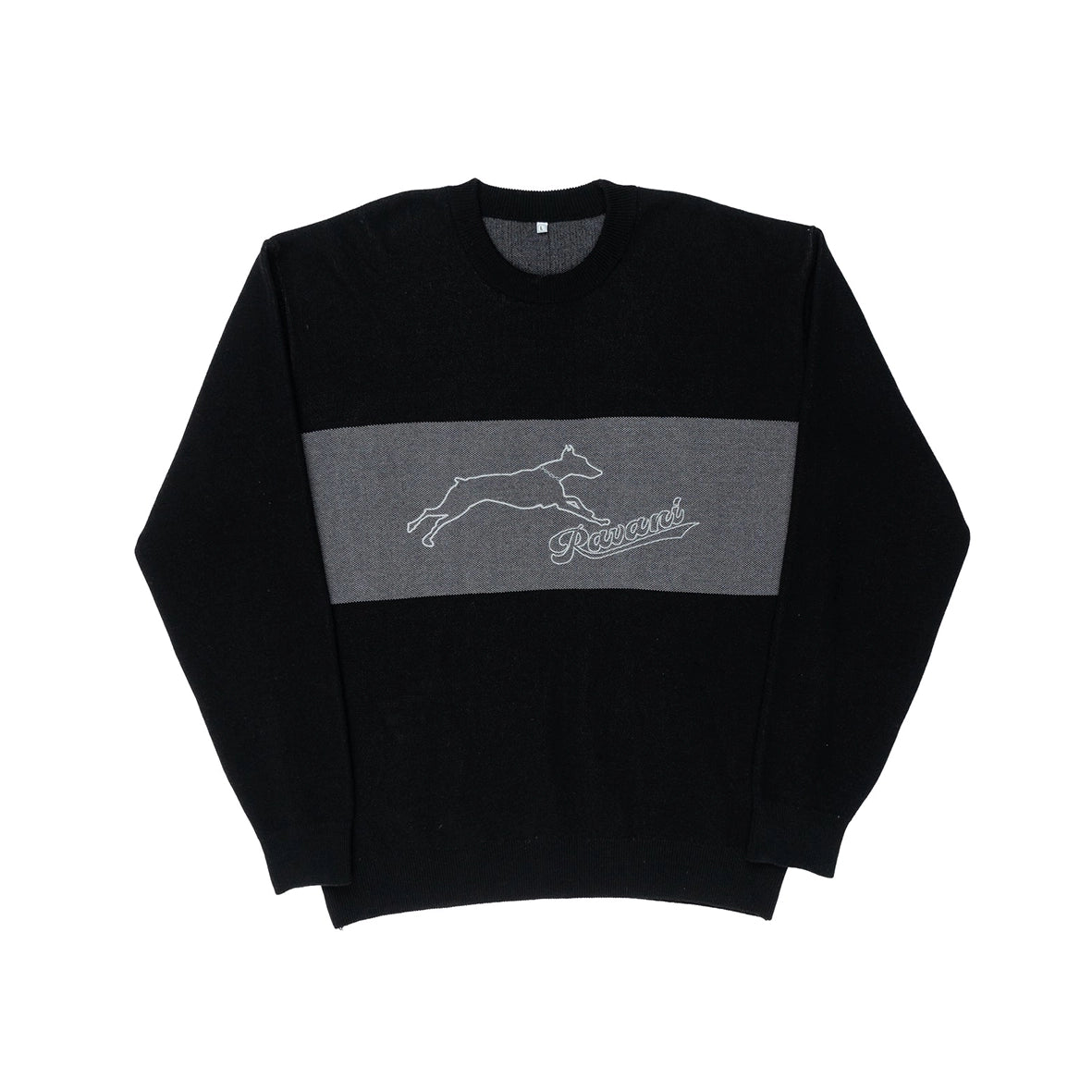 RAVANI Doberman Knit Crewneck Black