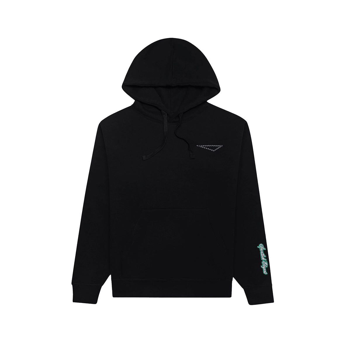 SPORTLECH ELEGANT Black Hoodie 2 Stiched Logo