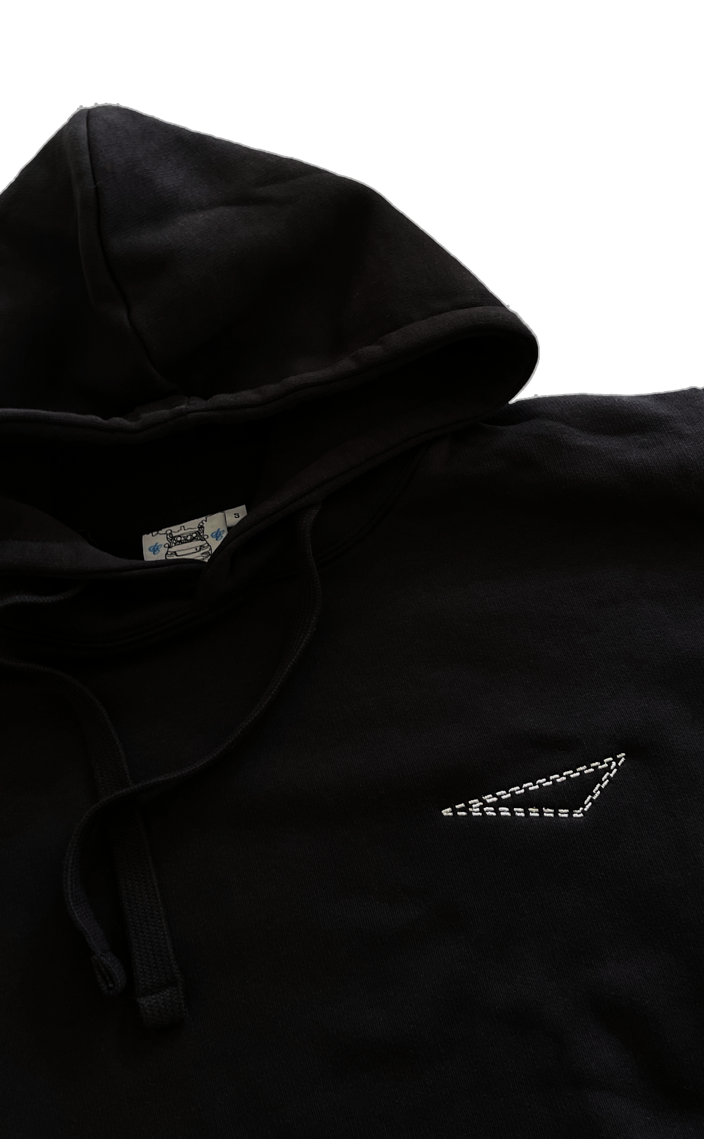 SPORTLECH ELEGANT Black Hoodie 2 Stiched Logo