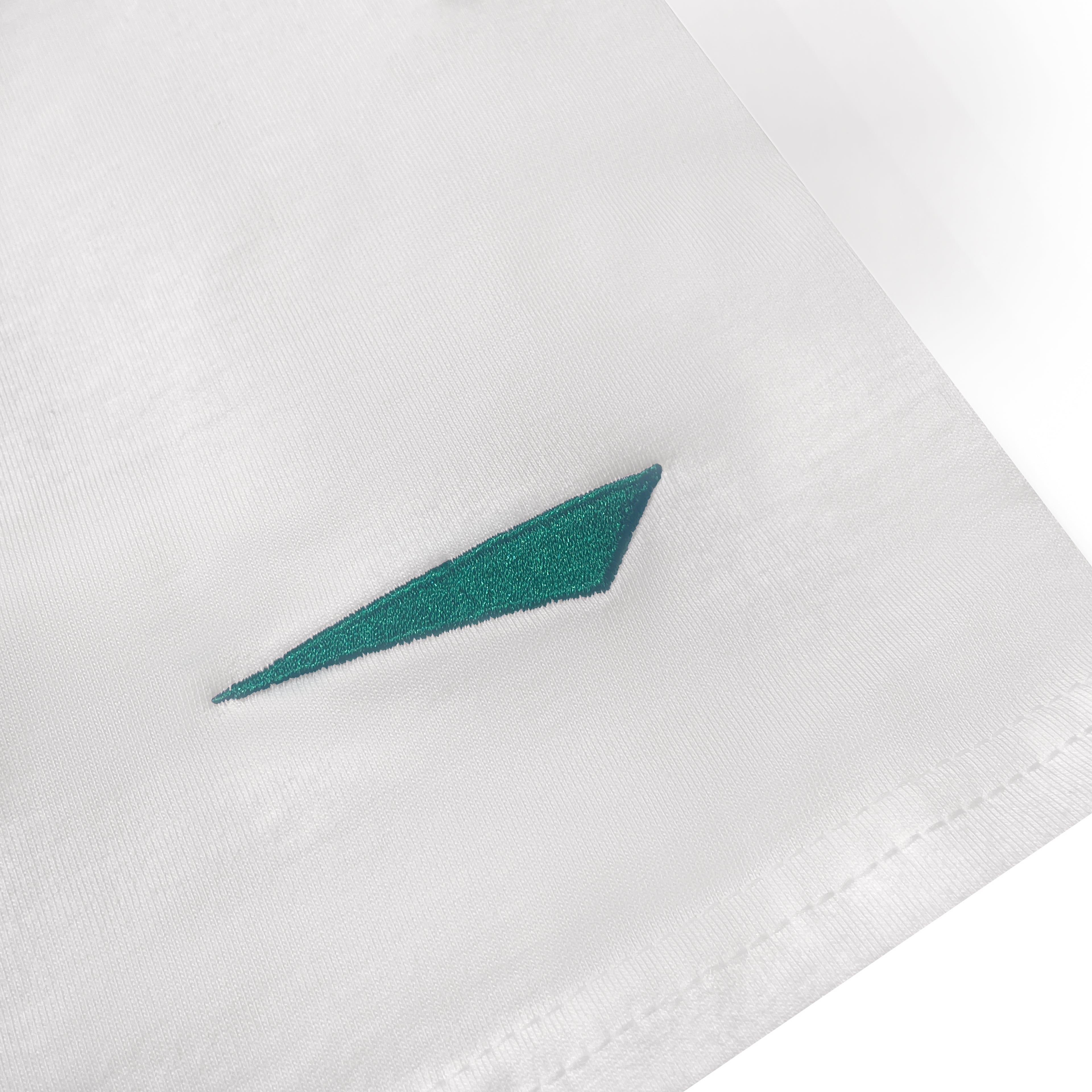 SPORTLECH ELEGANT Green Font T-Shirt White