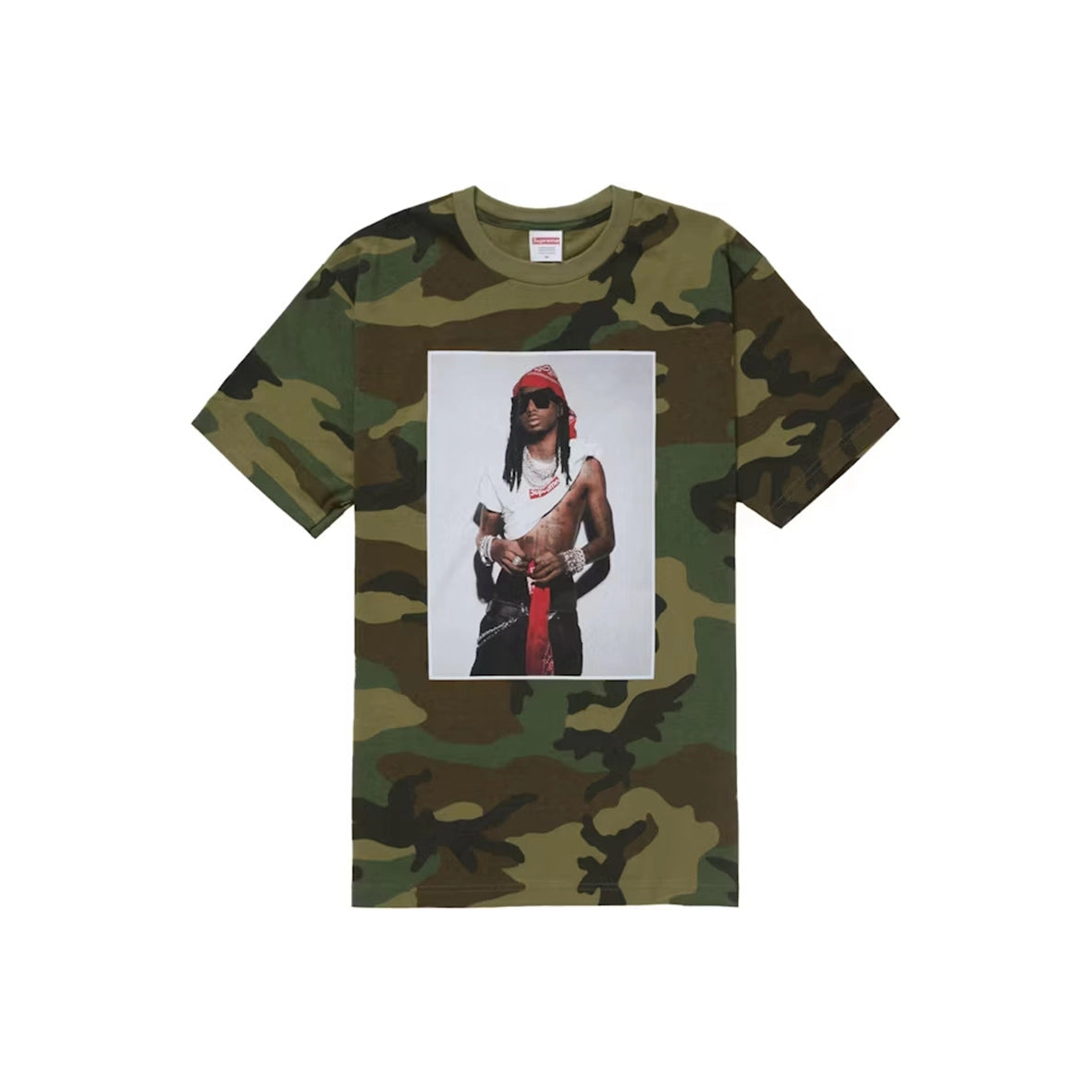 SUPREME Playboi Carti T-Shirt Woodland Camo