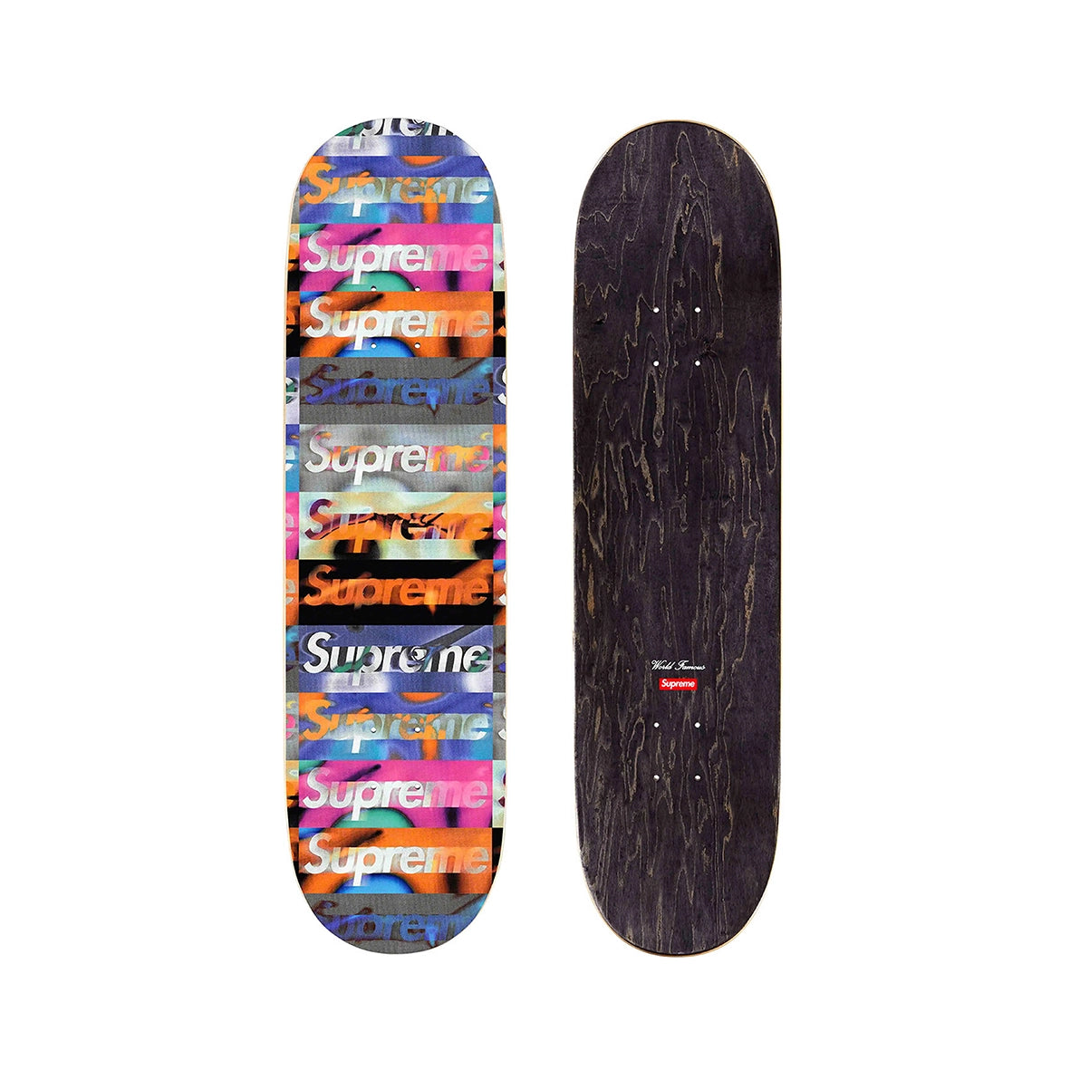 SUPREME Skate Deck Distorted Logo Black
