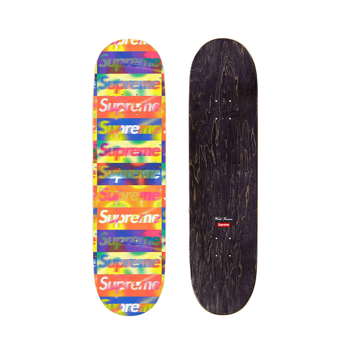 SUPREME Skate Deck Distorted Logo Yellow