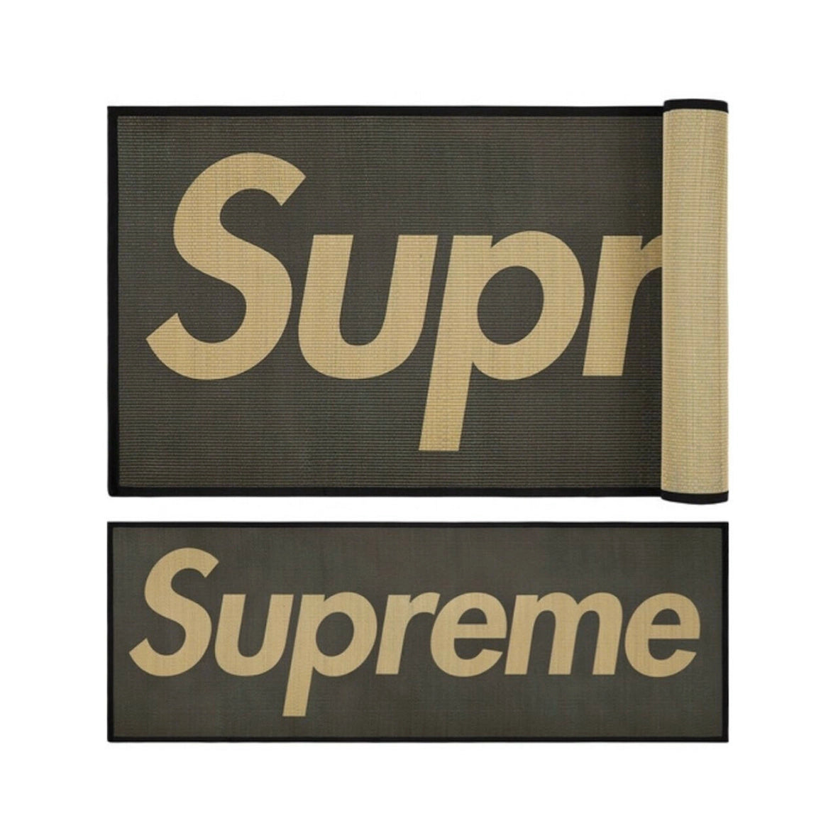 SUPREME Woven Straw Mat Black