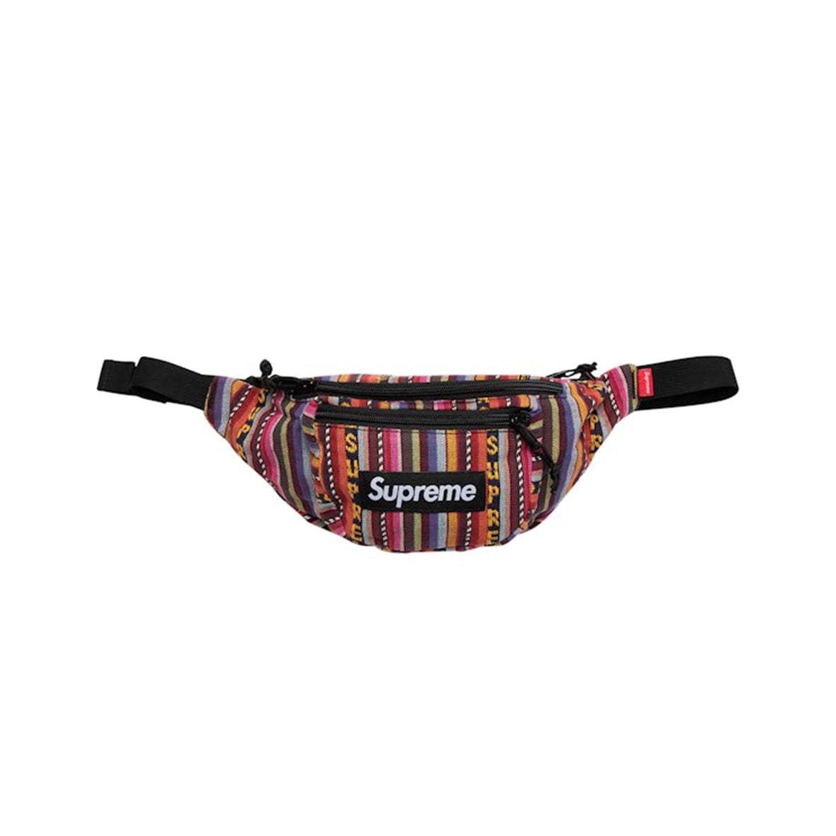 SUPREME Woven Stripe Waist Bag Multicolor