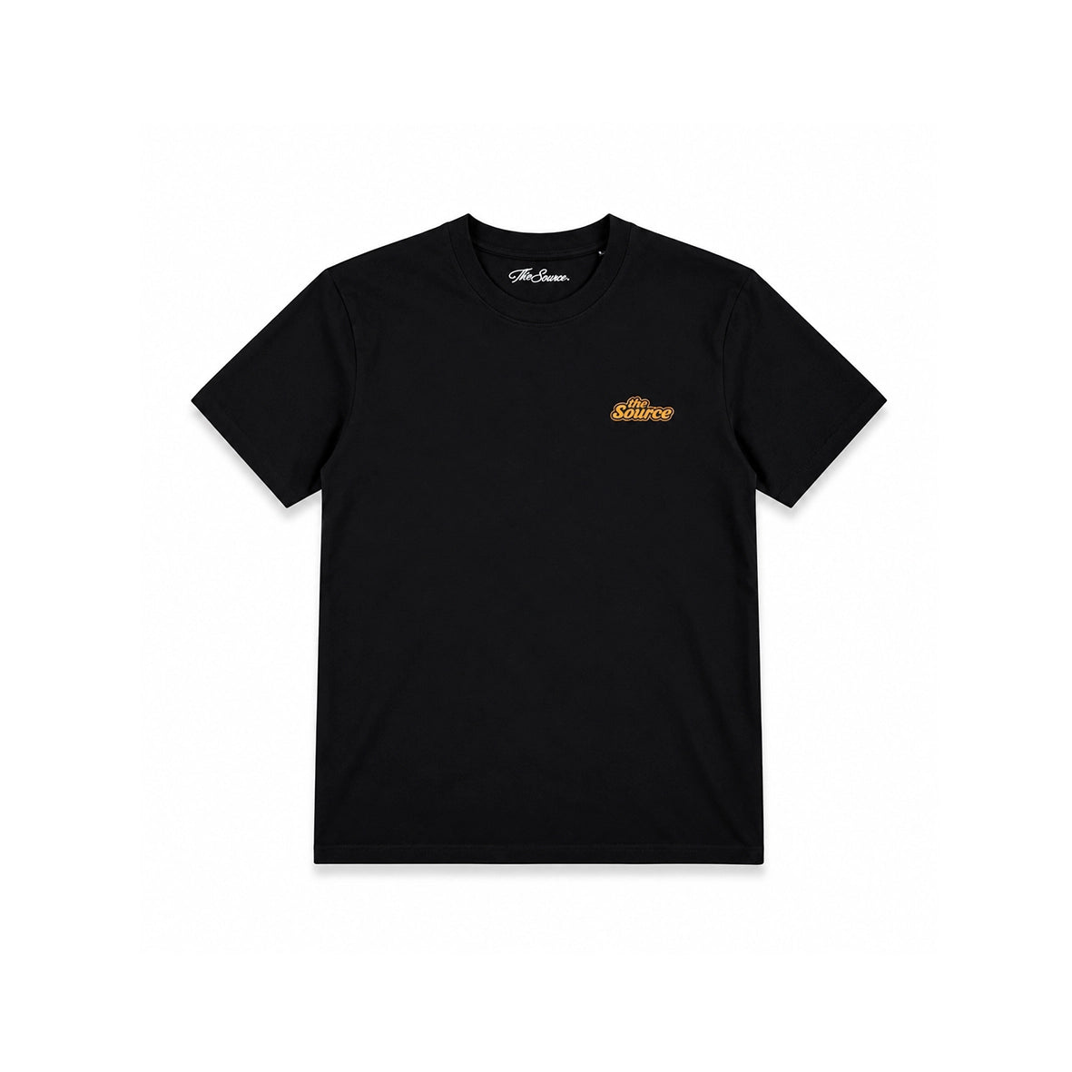 THE SOURCE Classic Logo T-Shirt Black Orange