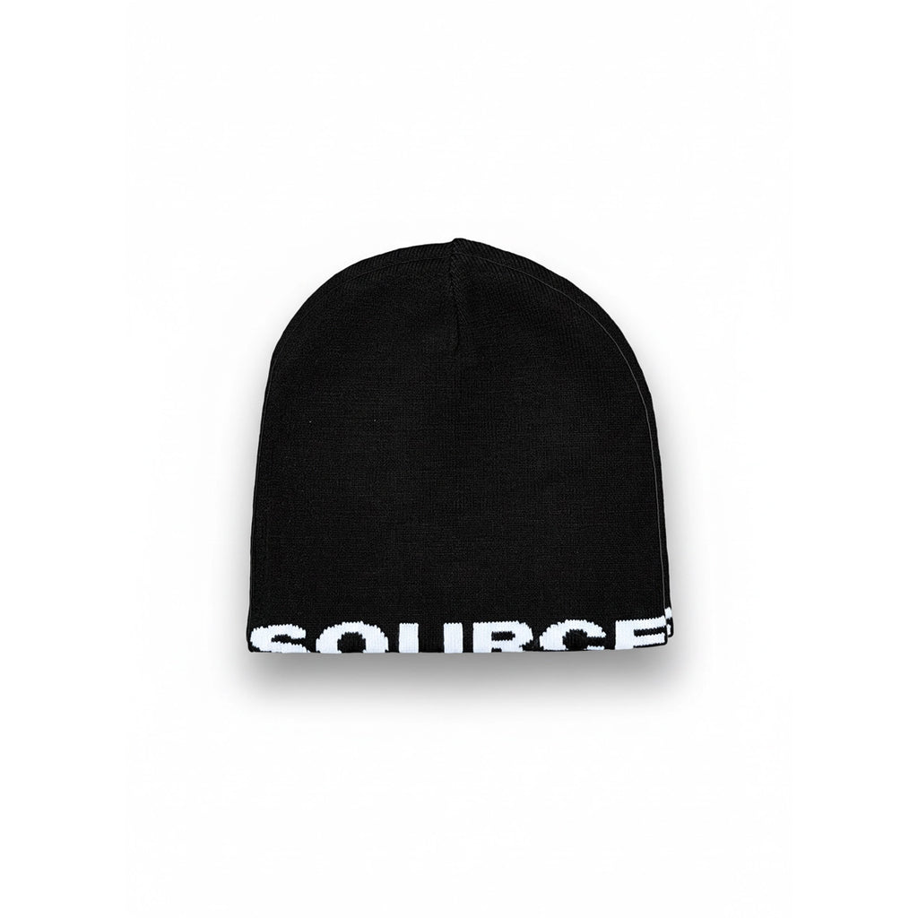 THE SOURCE Reversible Beanie Black/White
