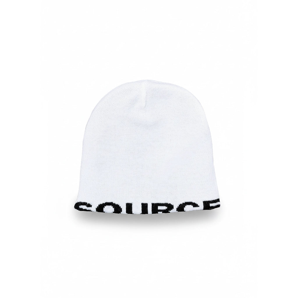 THE SOURCE Reversible Beanie Black/White