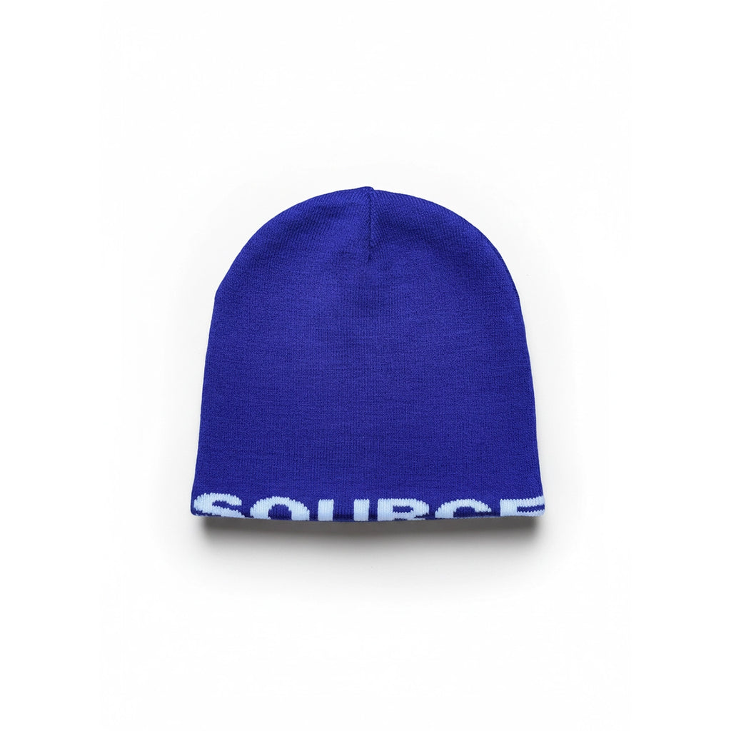 THE SOURCE Reversible Beanie Blue/Grey
