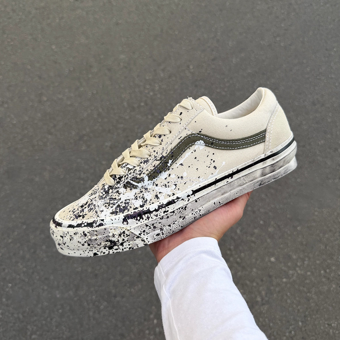 VANS LX Old Skool 36 Paint Splatter Turtledove VN000D9RDJR1