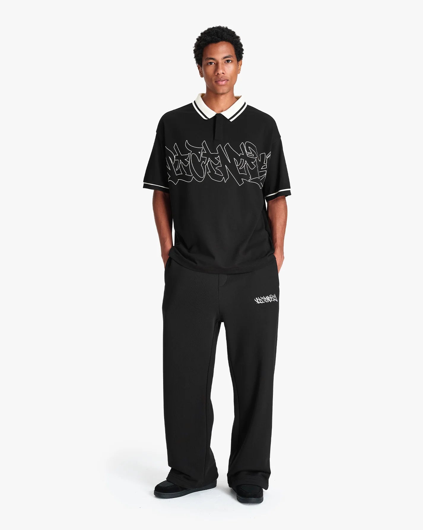 VICINITY Graffiti Polo Black