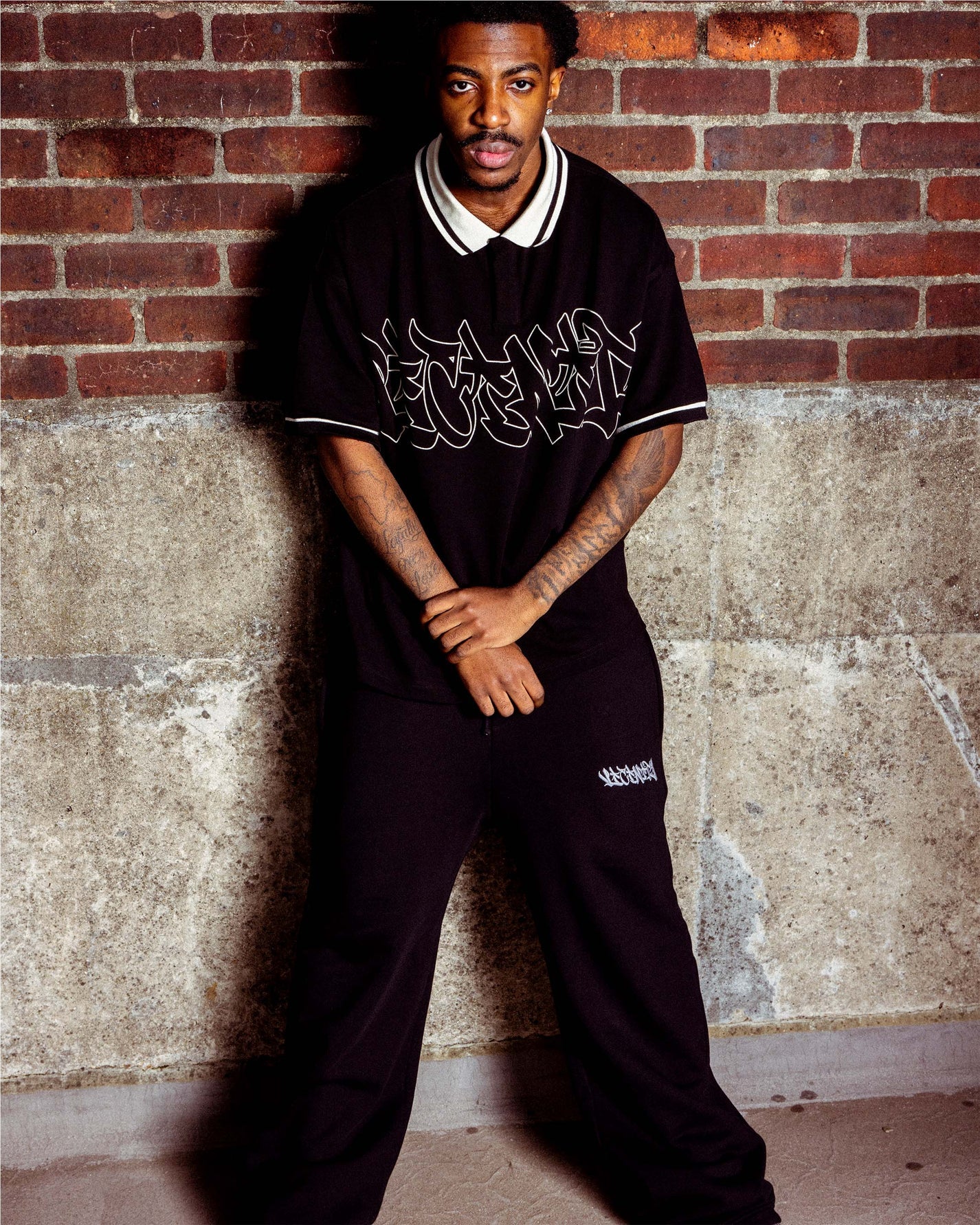 VICINITY Graffiti Polo Black