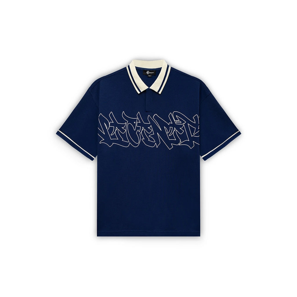 VICINITY Graffiti Polo Blue