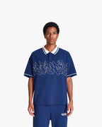 VICINITY Graffiti Polo Blue
